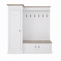 Hall unit - Sancerre - Solid Pine - 205 x 65 x 210 cm - White