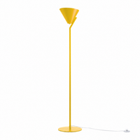 Floor Lamp Heidi 3529R in yellow with conical fabric shade, front view on white background with soft studio lighting and subtle shadow by Marcottestyle