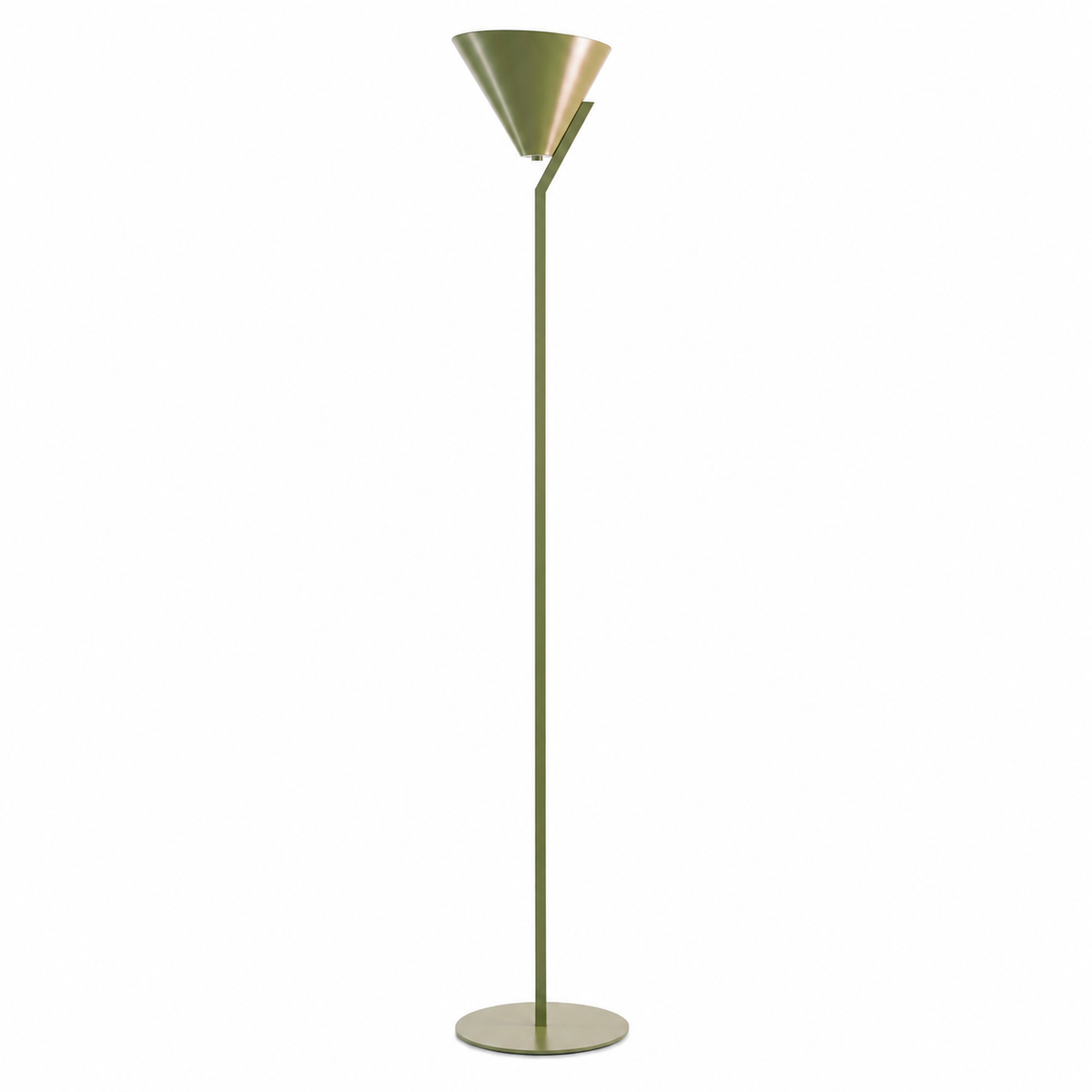 Floor Lamp Heidi 4307P Green front view on white background with subtle shadow, professional studio lighting showing detailed green fabric lampshade by Marcottestyle