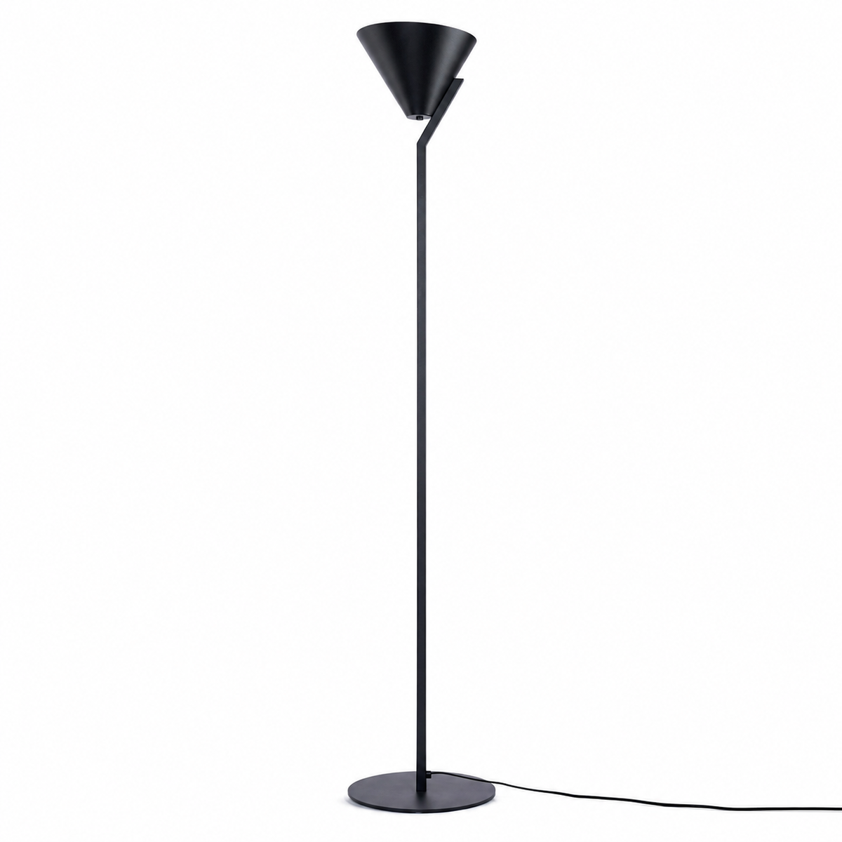 Floor Lamp Heidi 4667C front view on white background with soft studio lighting, showcasing elegant fabric shade and sleek base design by Marcottestyle