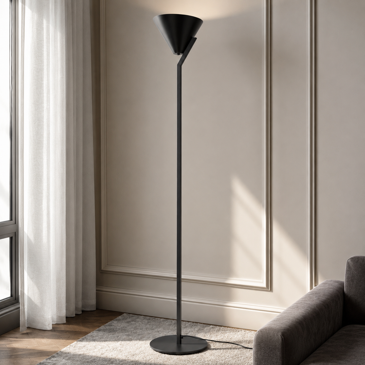 Floor Lamp Heidi 4667C styled in modern luxury interior with natural window light and photorealistic room setting by Marcottestyle