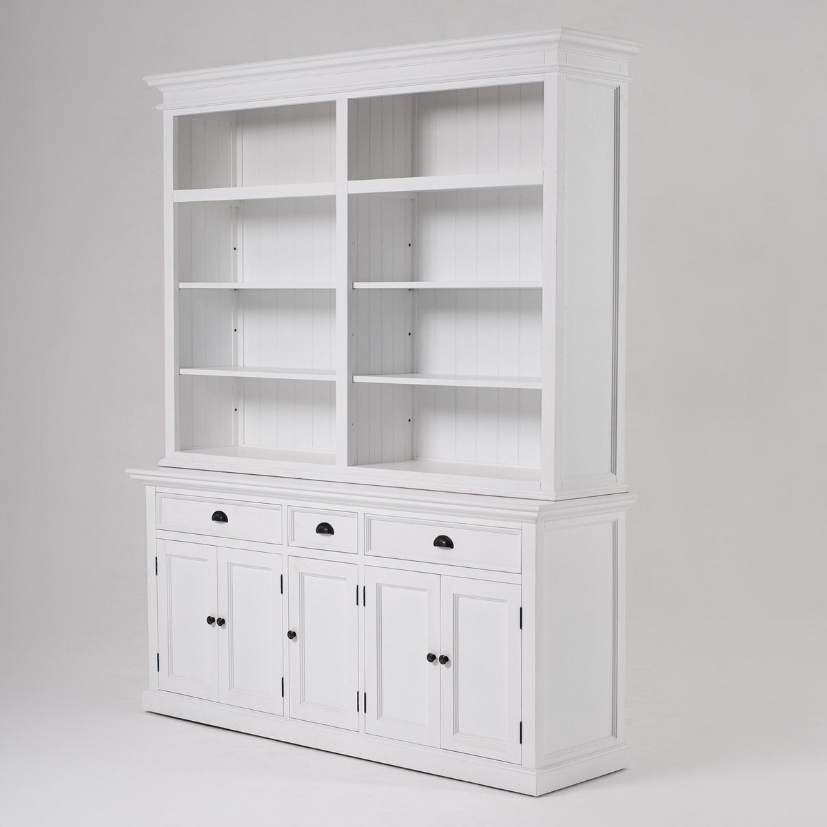 Hutch Bookcase 5 Doors, 3 Drawers | Marcottestyle