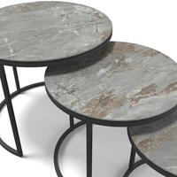 Senjo Couchtisch Set – Ø58/48/38 – Silber Keramik