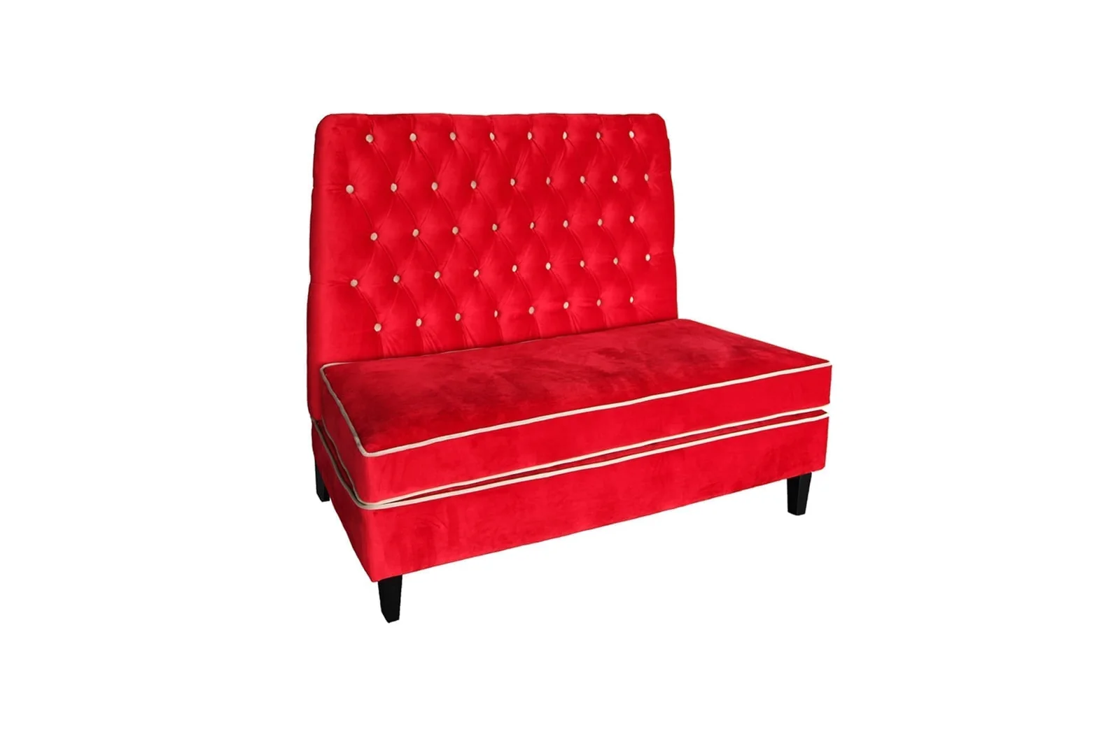 Sitzbank Sofa Ciracuse - Rot Samt - 110 x 70 x 120 cm - Luxury Customizable Dining Sitzbank
