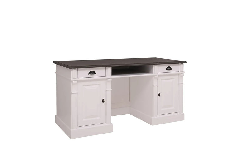 Belvoir Desk - White - Black Top | Marcottestyle