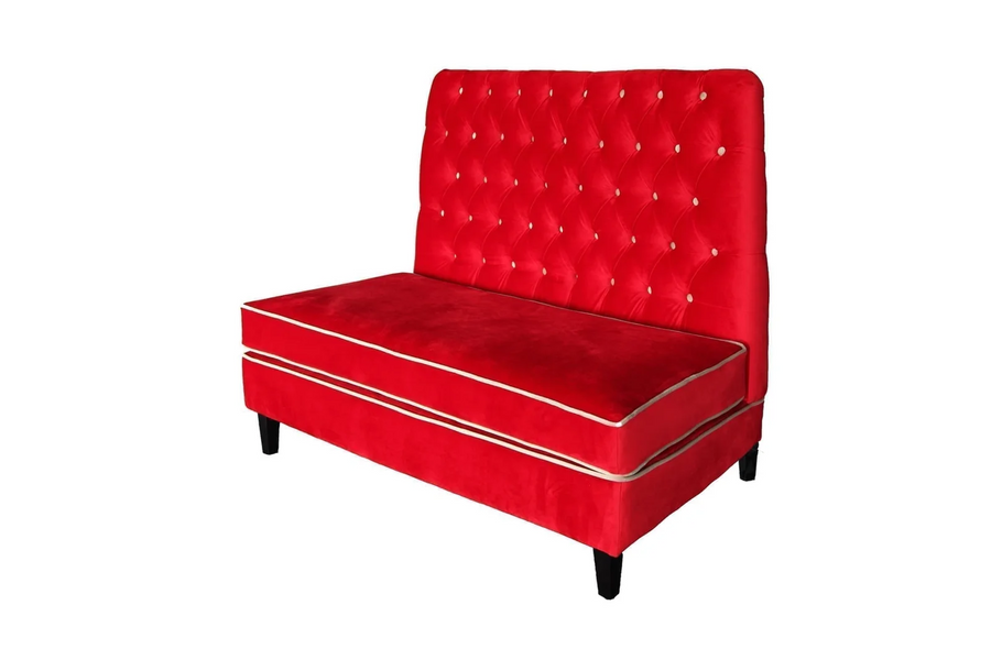 Sitzbank Sofa Ciracuse - Rot Samt - 110 x 70 x 120 cm - Luxury Customizable Dining Sitzbank