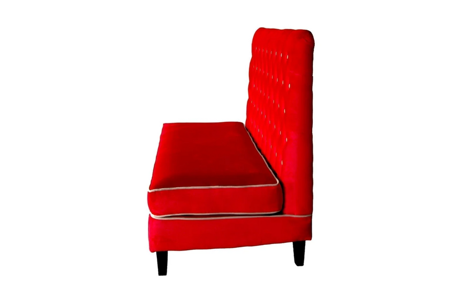 Sitzbank Sofa Ciracuse - Rot Samt - 110 x 70 x 120 cm - Luxury Customizable Dining Sitzbank