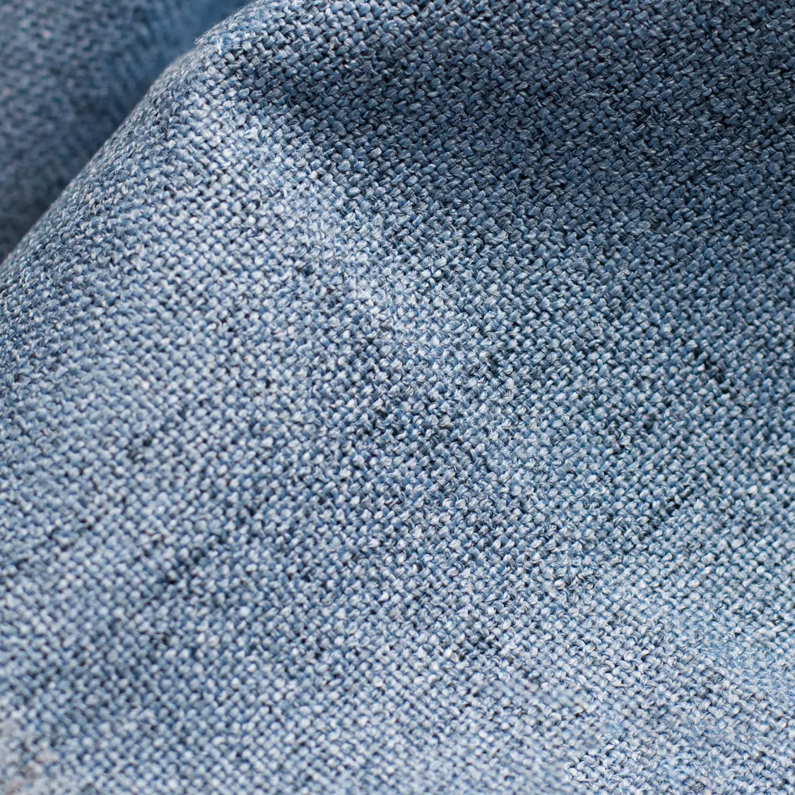 Chaise de salle à manger Canon - Bleu clair - Blanc pieds