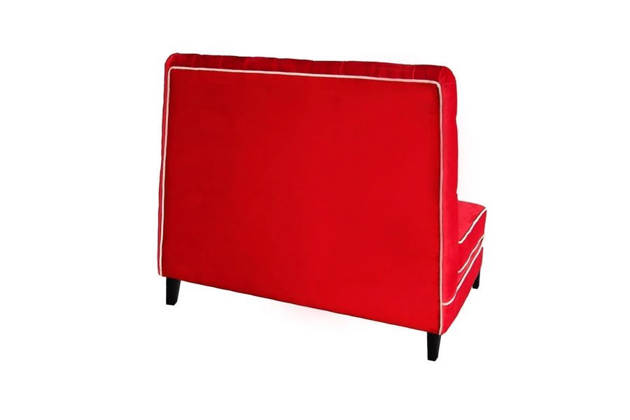 Sitzbank Sofa Ciracuse - Rot Samt - 110 x 70 x 120 cm - Luxury Customizable Dining Sitzbank