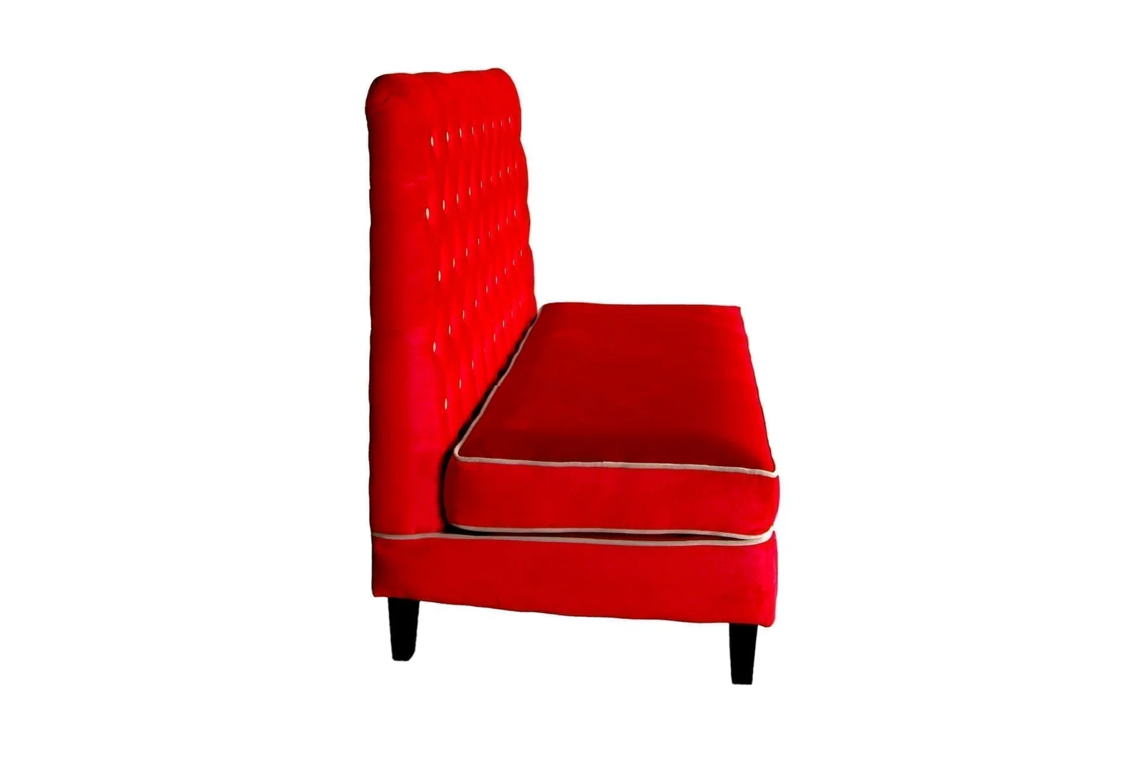 Sitzbank Sofa Ciracuse - Rot Samt - 110 x 70 x 120 cm - Luxury Customizable Dining Sitzbank