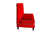 Sitzbank Sofa Ciracuse - Rot Samt - 110 x 70 x 120 cm - Luxury Customizable Dining Sitzbank