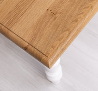 Devon Couchtisch - Schwarz Base mit Eiche Top