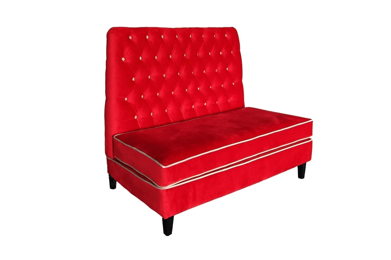 Sitzbank Sofa Ciracuse - Rot Samt - 110 x 70 x 120 cm - Luxury Customizable Dining Sitzbank