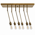 Plafondlamp Inga 6246F - Goud (messing)