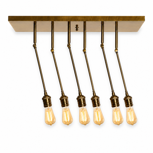 Ceiling Lamp Inga 6246F - Goud (brass) - Lights on