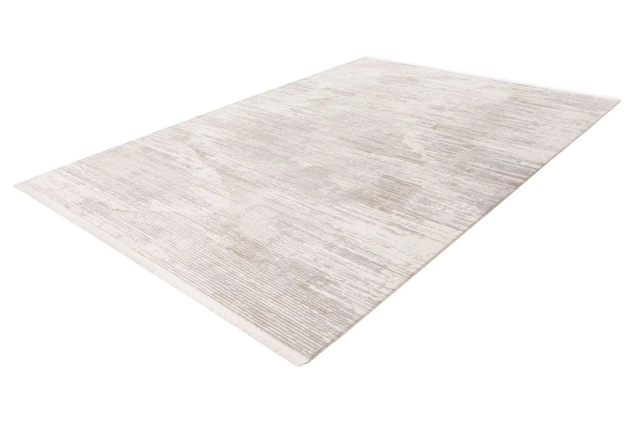 Low-Pile Rug - Pavia Silver / Cream Stripes 3