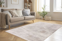 Low-Pile Rug - Pavia Silver / Cream Stripes 3