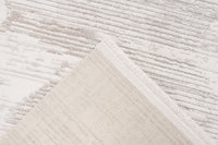 Low-Pile Rug - Pavia Silver / Cream Stripes 3