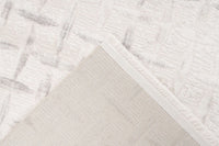 Low-Pile Rug - Pavia Silver / Cream Grid