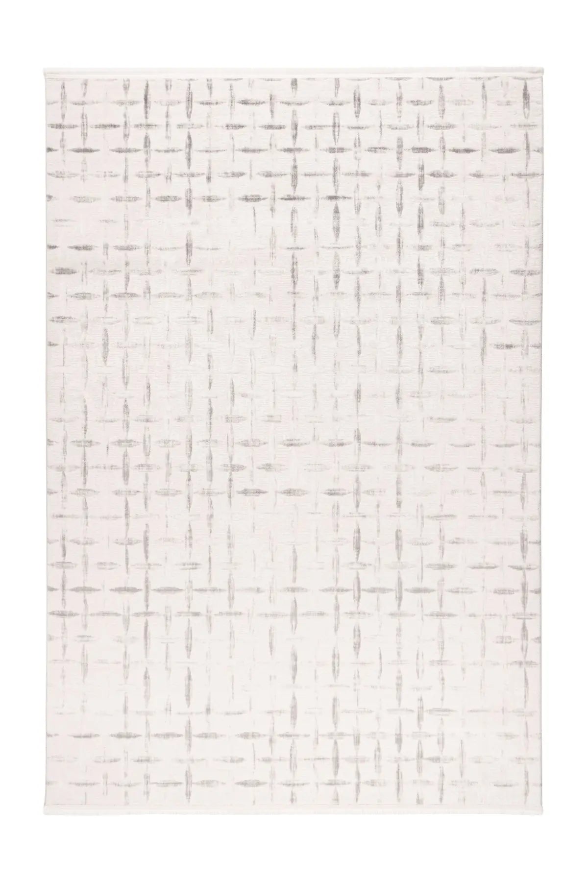 Low-Pile Rug - Pavia Silver / Cream Grid