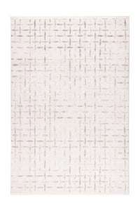 Low-Pile Rug - Pavia Silver / Cream Grid