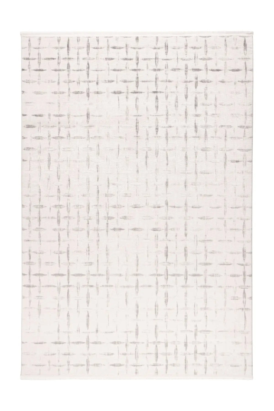 Low-Pile Rug - Pavia Silver / Cream Grid