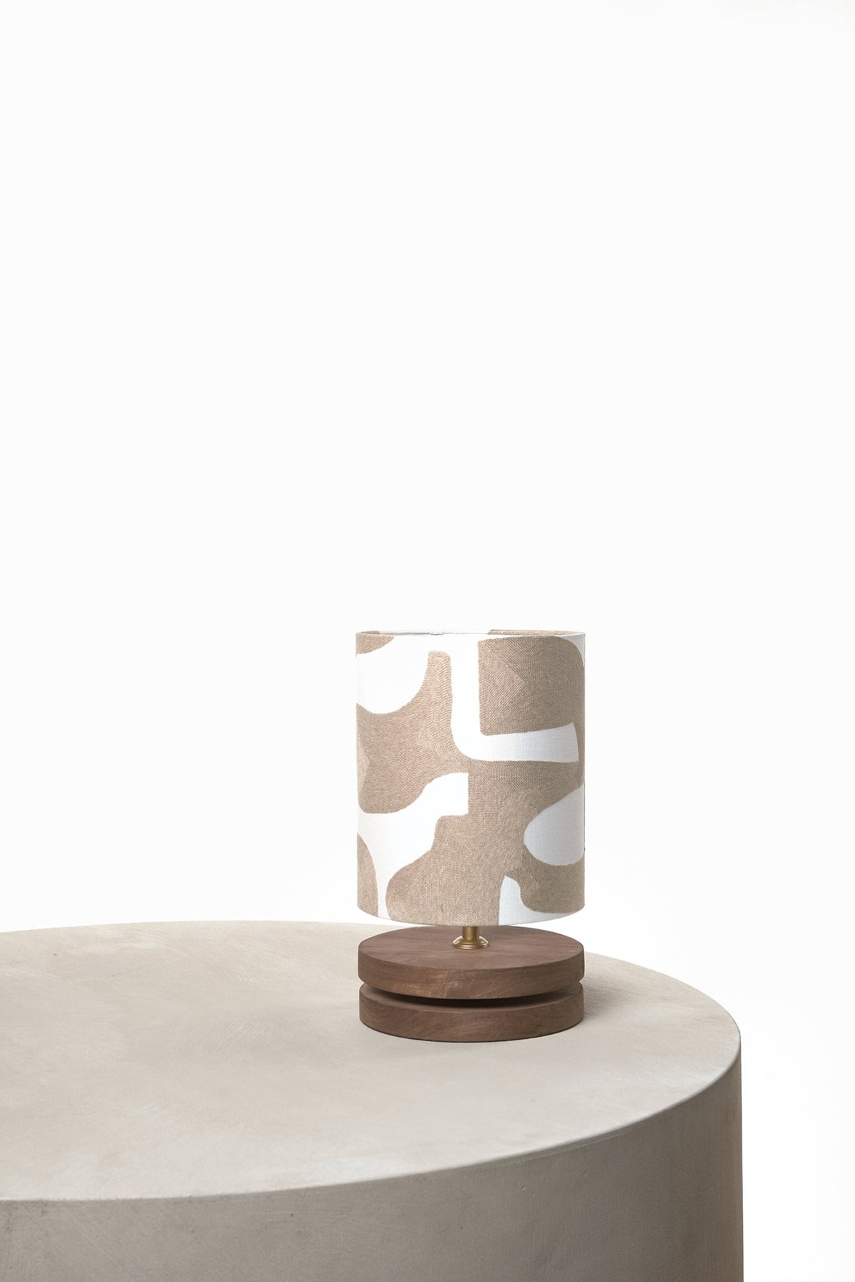 Floor Lamp Karin 8278D in matte black finish, front view on white background with professional studio lighting showing the cylindrical fabric shade and slender black metal pole in full detail by Marcottestyle