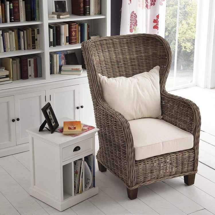 King Kubu Rattan Arm Chair With Cushion | Marcottestyle