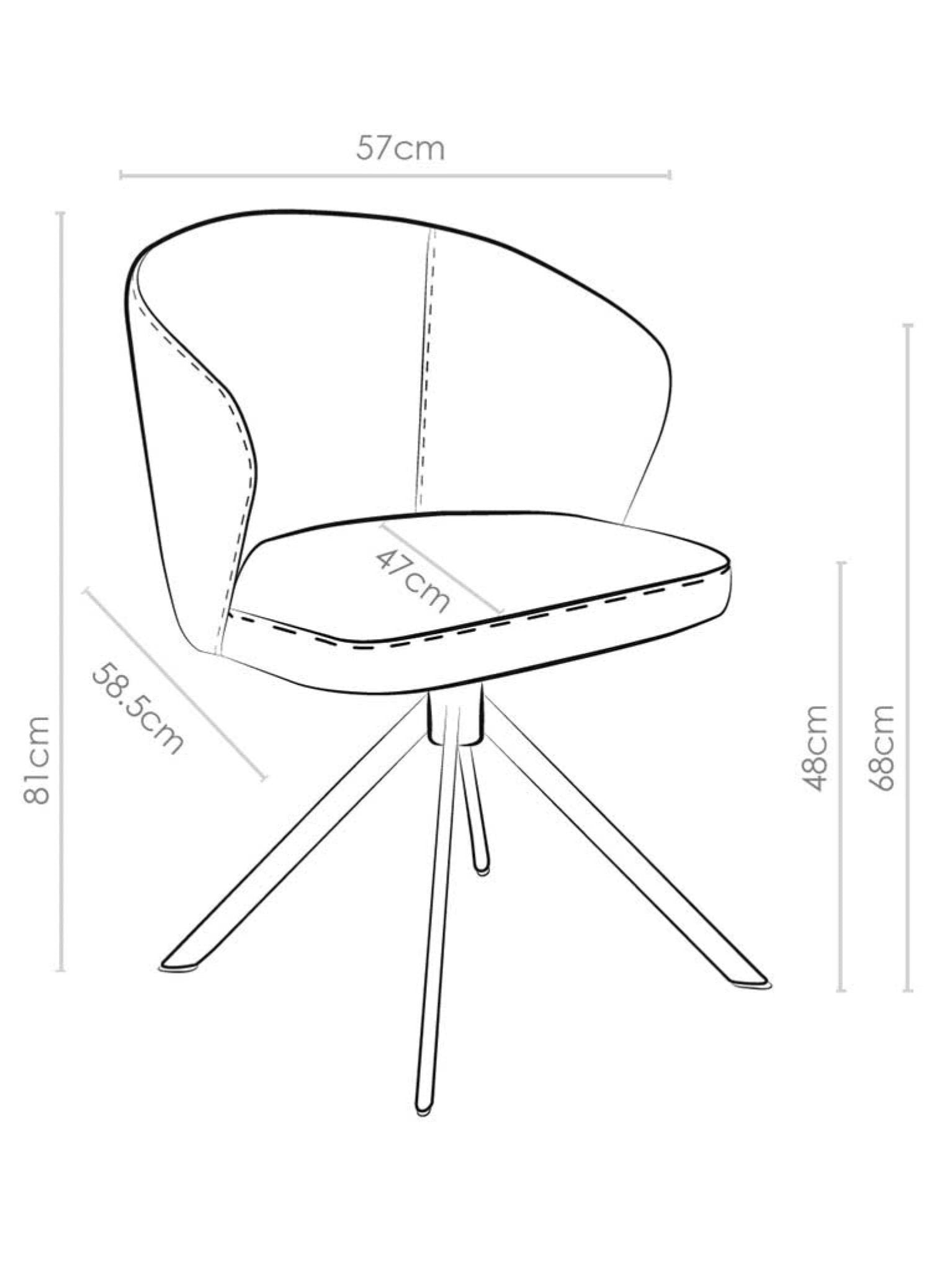 Lazio dining chair Oasis Ash Grey - MCS