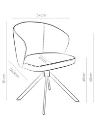 Lazio dining chair Oasis Ash Grey - MCS