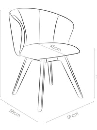 Leder dining chair Catania - MCS