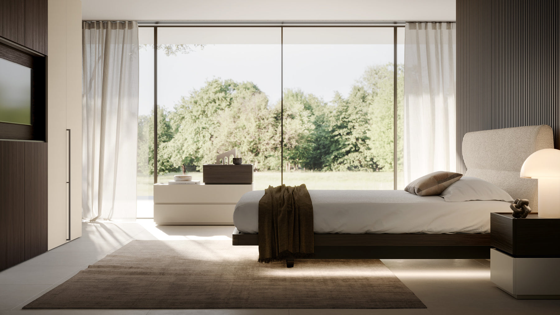 Zonda Luxury Italian Upholstered Bed – Complete Bedroom Composition