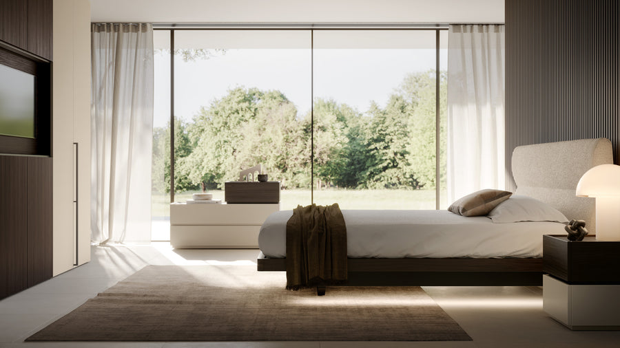 Zonda Luxury Italian Upholstered Bed – Complete Bedroom Composition