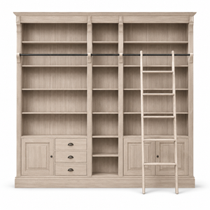 Library bookcase - Bayeux - Solid Oak - 269 x 39 x 238 cm - Oak