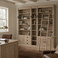 Library bookcase - Bayeux - Solid Oak - 269 x 39 x 238 cm - Oak
