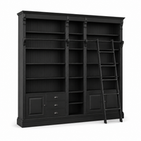 Library bookcase - Bayeux - Solid Pine - 269 x 39 x 238 cm - Black