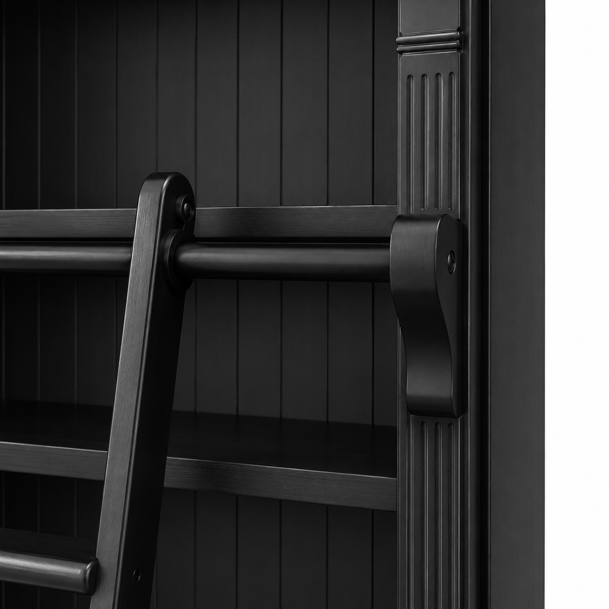 Library bookcase - Bayeux - Solid Pine - 269 x 39 x 238 cm - Black