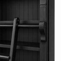 Library bookcase - Bayeux - Solid Pine - 269 x 39 x 238 cm - Black