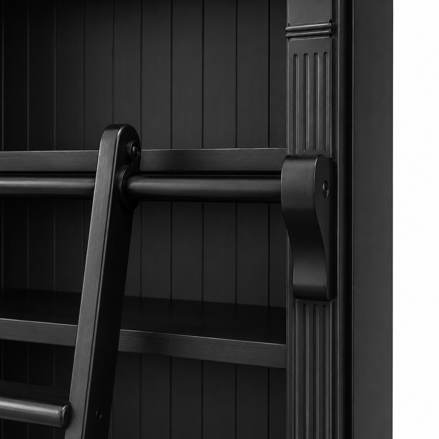 Library bookcase - Bayeux - Solid Pine - 269 x 39 x 238 cm - Black