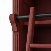 Library bookcase - Bayeux - Solid Pine - 269 x 39 x 238 cm - Bordeaux