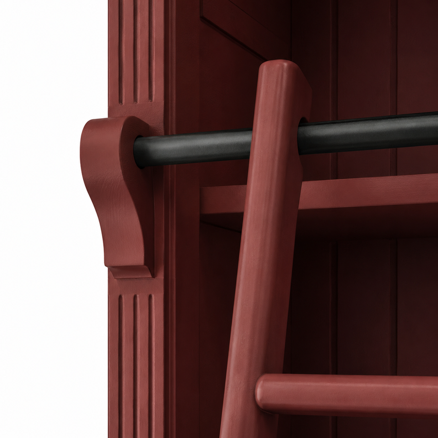 Library bookcase - Bayeux - Solid Pine - 269 x 39 x 238 cm - Bordeaux
