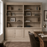Library bookcase - Chartres - Solid Oak - 290 x 40 x 257 cm - Oak