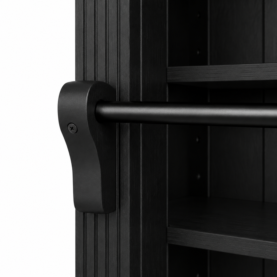 Library bookcase - Chartres - Solid Pine - 290 x 40 x 257 cm - Black