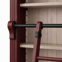 Library bookcase - Chartres - Solid Pine - 290 x 40 x 257 cm - Bordeaux