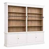 Library bookcase - Chartres - Solid Pine - 290 x 40 x 257 cm - White