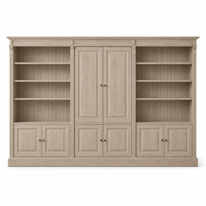 Bibliotheksregal - Fontenay - Eiche Massiv - 340 x 39 x 197 cm - Eiche