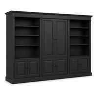 Library Set - Fontenay - Solid Pine - 340 x 39 x 197 cm - Black