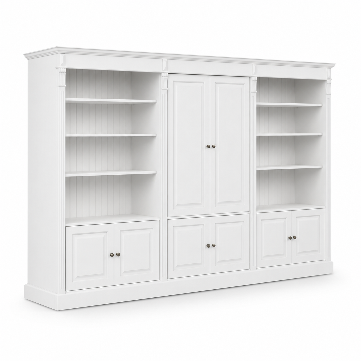 Library Set - Fontenay - Solid Pine - 340 x 39 x 197 cm - White
