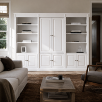 Library Set - Fontenay - Solid Pine - 340 x 39 x 197 cm - White