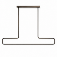 Hängelampe Loki 7968B - Bronze pendant lamp - front view on white background